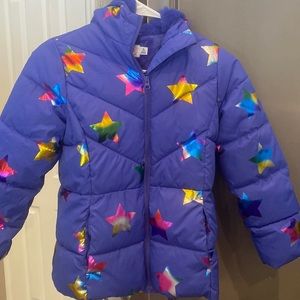 Wonder Nation Blue and Yellow Pea Coat with Playful Patterns